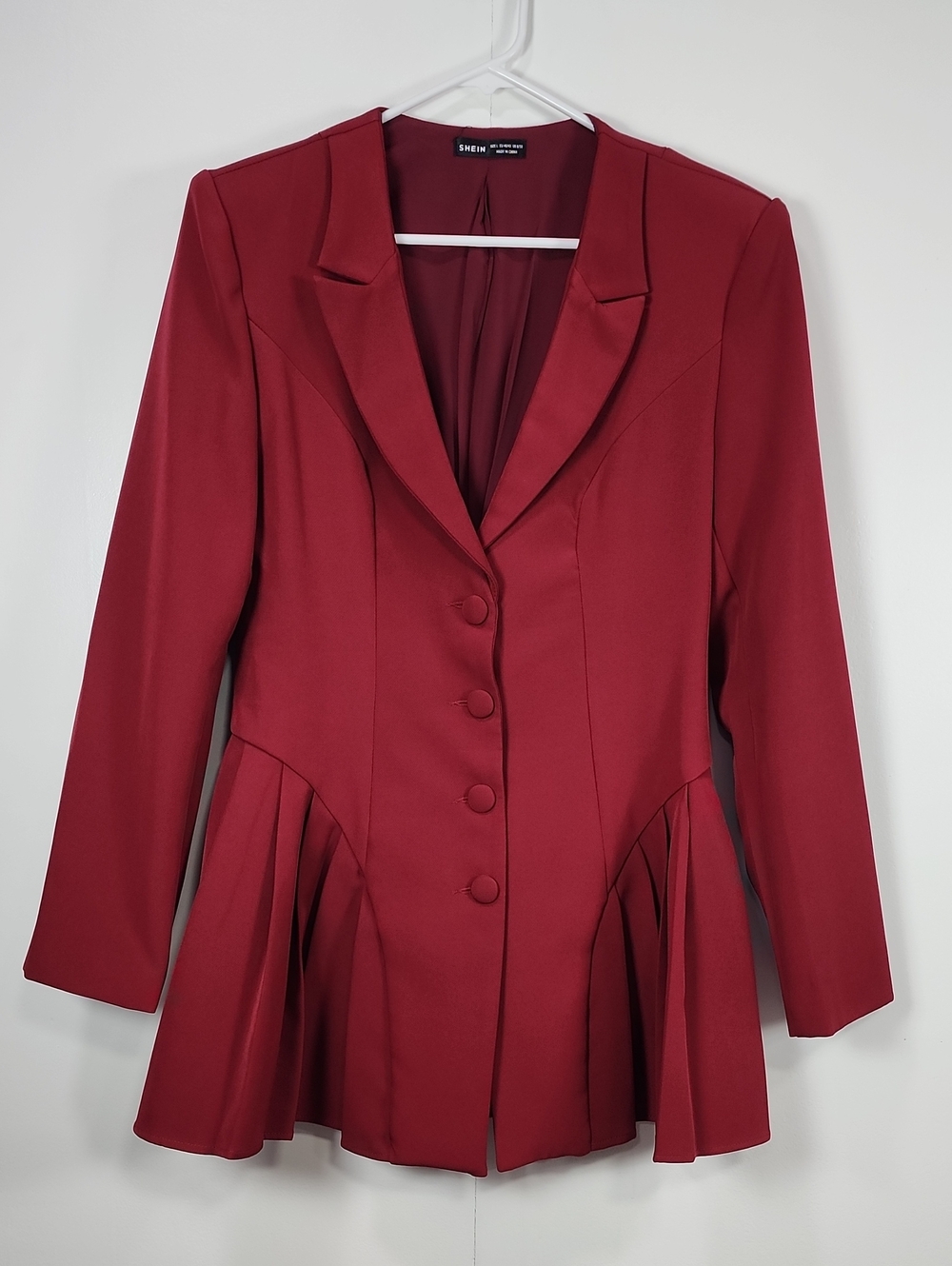 Burgundy Long Sleeve Dress Size L